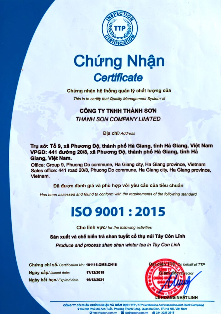 Giấy chứng nhận hệ thống quản lý chất lượng