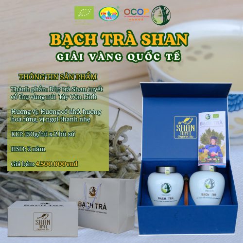 Hộp BẠCH TRÀ SHAN - FINHO Trà (Giải vàng quốc tế)