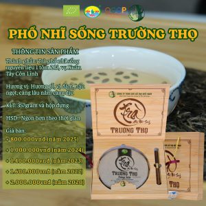 Bảng giá bánh chè cổ Hộp TRÀ CỔ VIỆT - PHỔ NHĨ SỐNG - SHAN TUYẾT ÉP BÁNH (357g) - FINHO Trà