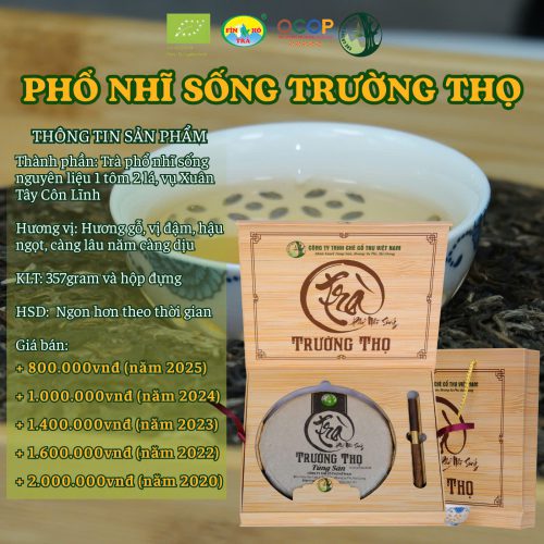 Hộp TRÀ CỔ VIỆT - PHỔ NHĨ SỐNG - SHAN TUYẾT ÉP BÁNH (357g) - FINHO Trà