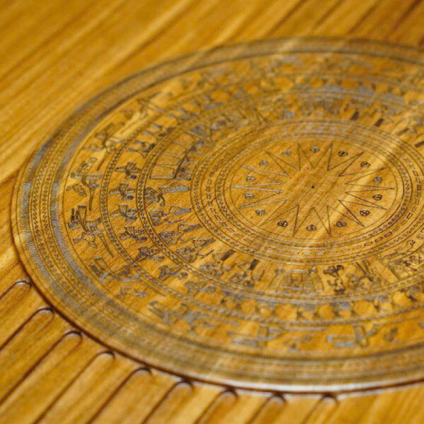 Khay trà Trống Đồng Size 65*30cm
