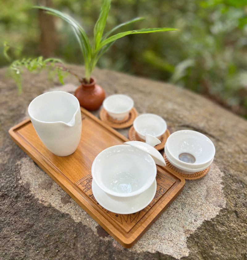 khay trà độc ẩm 1 Khay trà trống đồng độc ẩm - đối ẩm