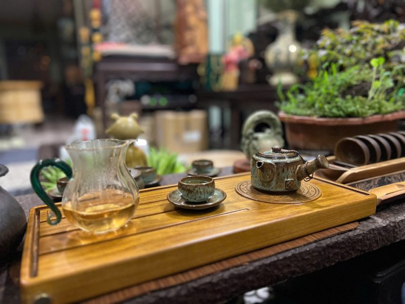 khay trà du lịch 2 Khay trà Trống đồng Du lịch Size 45*