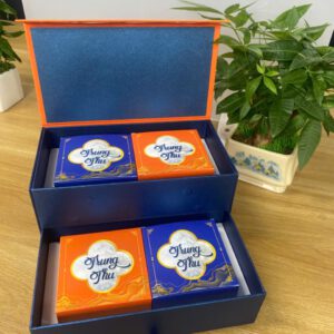 BangAn_HopMoonCake_2Tang_MoHop Hộp Moon Cake 2 Tầng - 4 Bánh Trung Thu 2026 (Bằng An x Cao Sơn Trà)