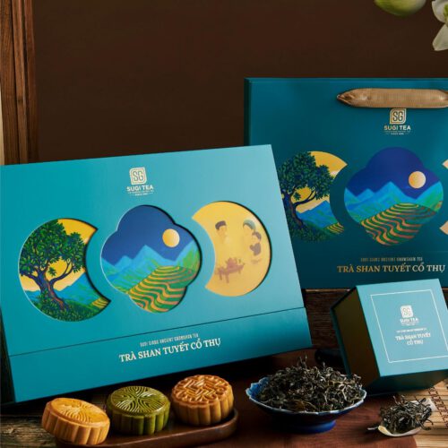 Set quà Trung Thu 2026 Yêu Trà Việt Sugi Tea hộp trà Shan Tuyết cổ thụ