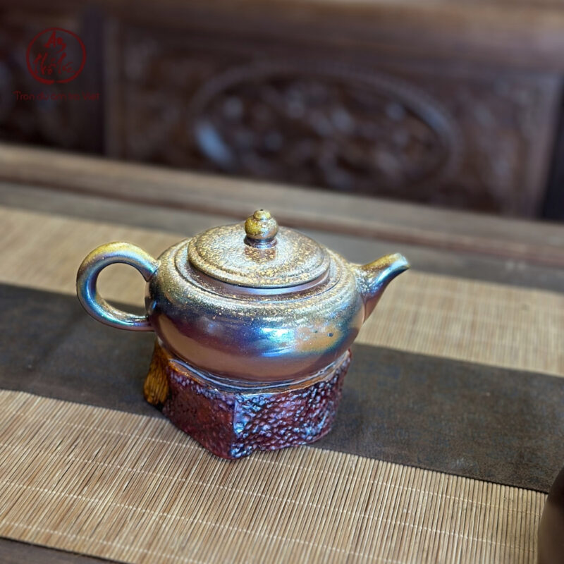Ấm Dẹt nung củi hoả biến An Thổ Túc