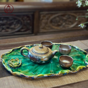 Ấm Dẹt nung củi hoả biến - góc nhìn 4