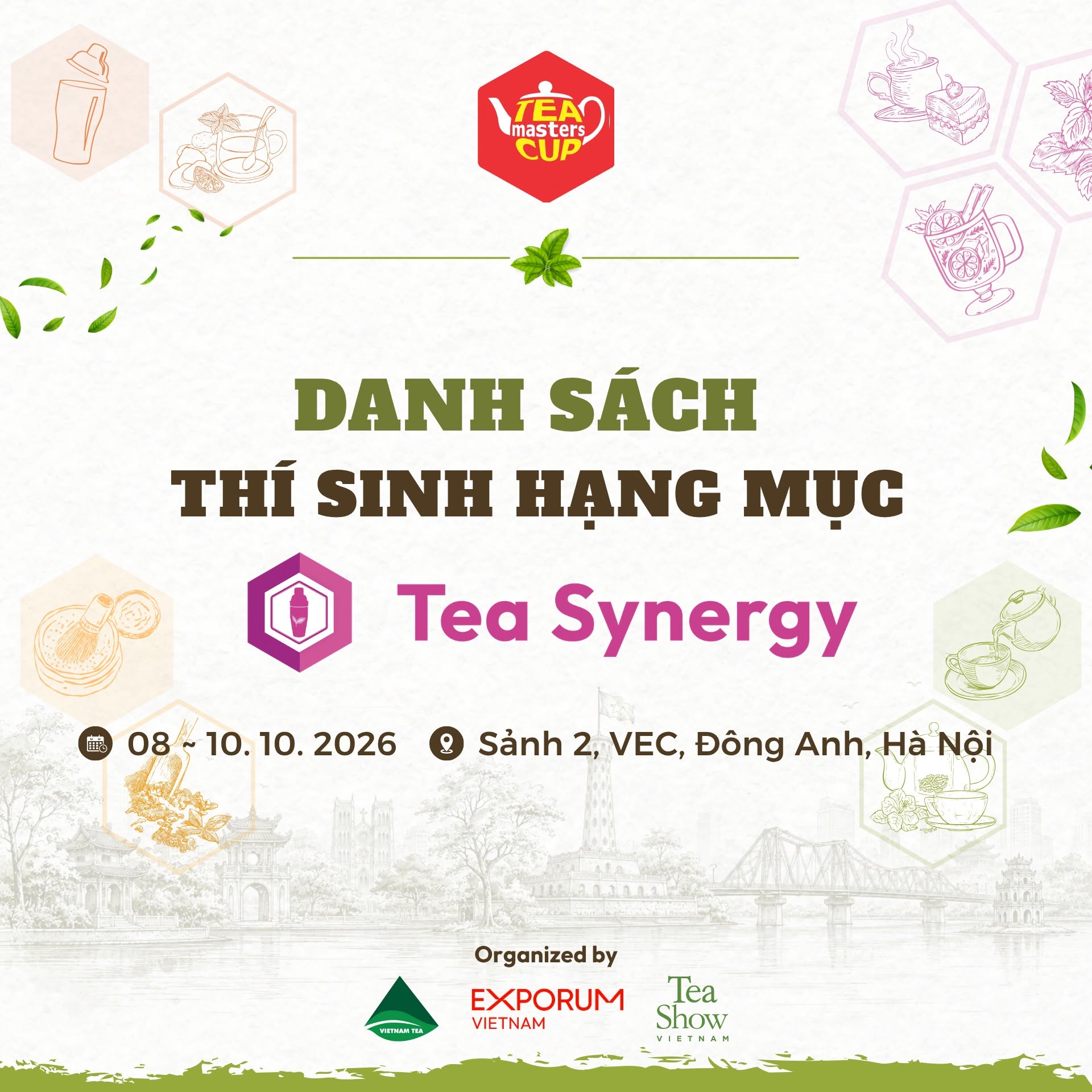 Danh sách thí sinh hạng mục Synergy Tea Masters Cup Vietnam 2026