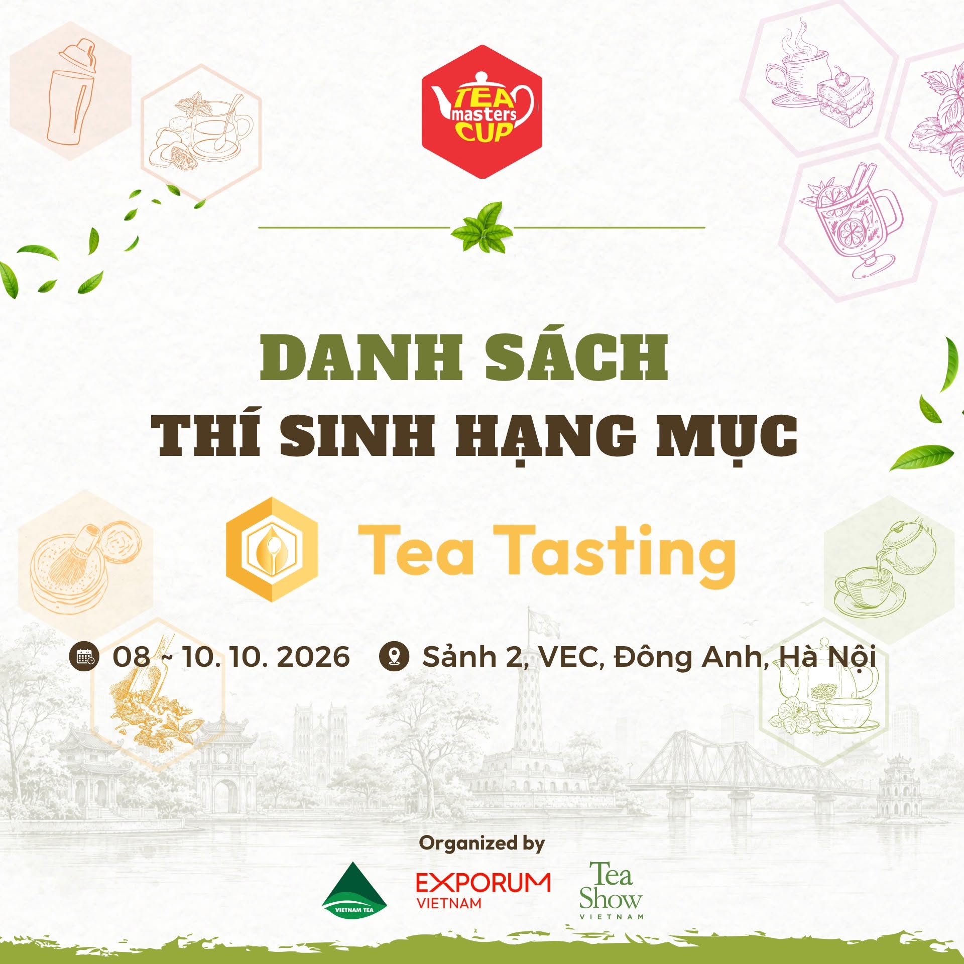 Danh sách thí sinh hạng mục Testing Thử Nếm Trà Tea Masters Cup Vietnam 2026