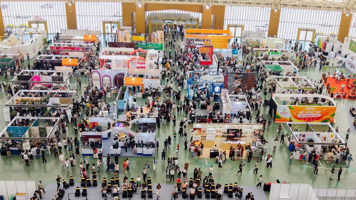 Toàn cảnh Hall 2 triển lãm Cafe Show Tea Show 2026