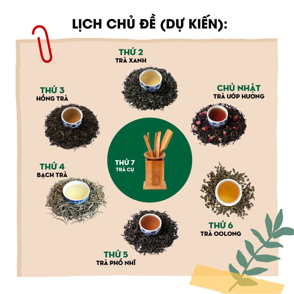 Các dòng sản phẩm trà quảng bá trong group 